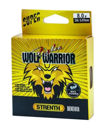 חוט ניילון WOLF 0.32mm 22lb 100M