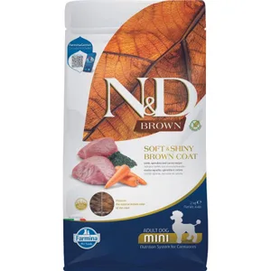 N&D-אן די נטורל דלישס מזון יבש ללא דגנים לכלב בוגר גזע קטן ספירולינה גזר ללא דגנים 2.5kg