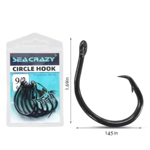 SEA CRAZY Carbon Steel Demon Circle #9/0 5PCS