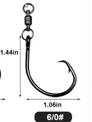 SEA CRAZY CIRCLE+SWIVEL #6/0 3PCS