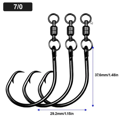 SEA CRAZY CIRCLE+SWIVEL #7/0 3PCS