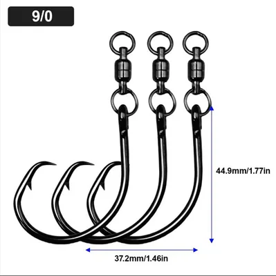 SEA CRAZY CIRCLE+SWIVEL #9/0 3PCS