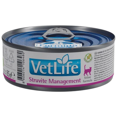 Farmina Vet Life Struvite Management לחתולים 85 גרם - מזון רפואי לדרכי השתן ואבני סטרוביט