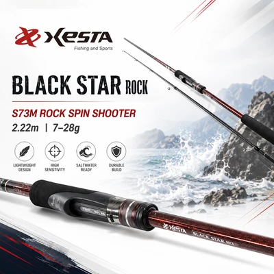 Xesta - Rod Spinning Black Star Rock S73M Rock Spin Shooter 7-28g/2.22m
