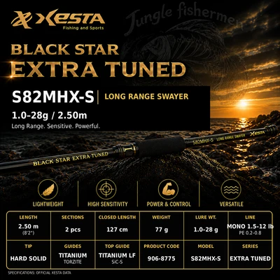 xesta - black star extra tuned s82mhx-s long range swayer 2.5m/1-28g
