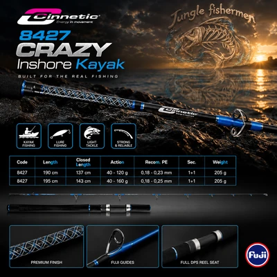 cinnetic - inshore kayak 40-160g/1.95m - 8427