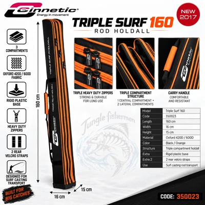 cinnetic - triple surf rod holdall - 350023