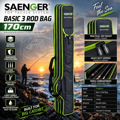 saenger - basic 3 rod bag 170cm - 7138171