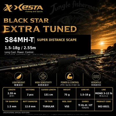 xesta - black star extra tuned s84mh-t 1.5-18g/2.55m