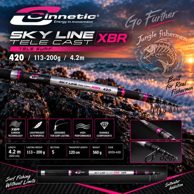 cinnetic - sky line tele cast 420 xbr 113-200g/4.2m - 8355-420