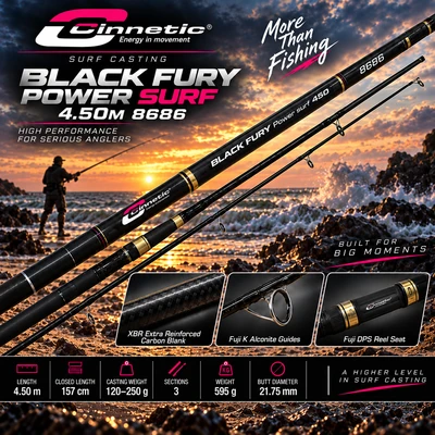 BLACK FURY POWER SURF 4.5M 8686 1 יחידה