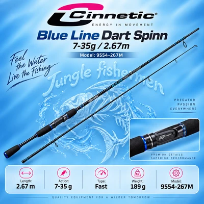 cinnetic - blue line dart spinn 7-35g/2.67m - 9554-267M