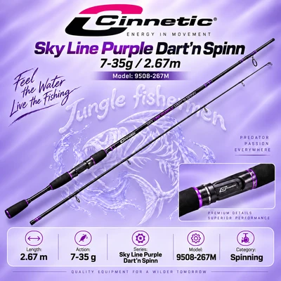 cinnetic - sky line purple dartn spinn 7-35g/2.67m - 9508-267M