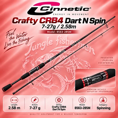 cinnetic - crafty crb4 dart n spin 7-27g/2.58m - 8563-285m