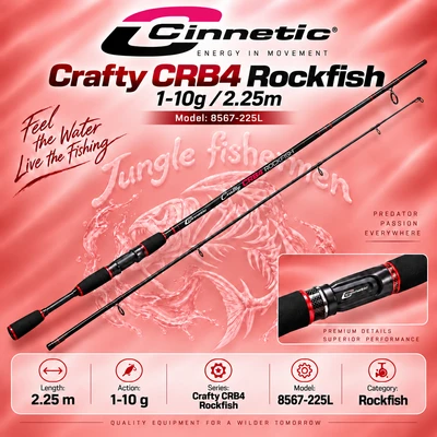 cinnetic - crafty crb4 rockfish 1-10g/2.25m - 8567-225L