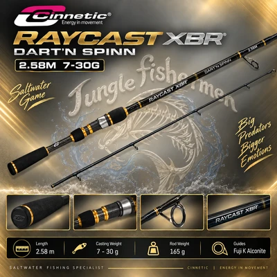 cinnetic - raycast xbr dart'n spinn 7-30g/2.58M - 8578-258M