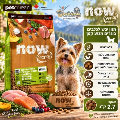NOW נאו בוגר גזע קטן ללא דגנים 2.7kg