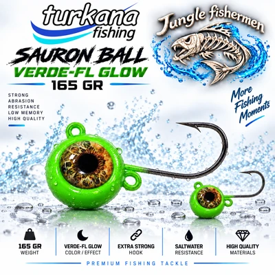 TURKANA SAURON BALL VERDE-FL GLOW 165grr