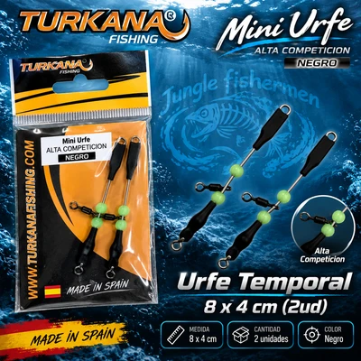 3 יחידות באריזה TURKANA Mini Urfe Alta Competicion Negro
