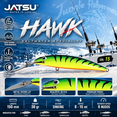 JATSUI IRON 38Gr 15Cm COL:15