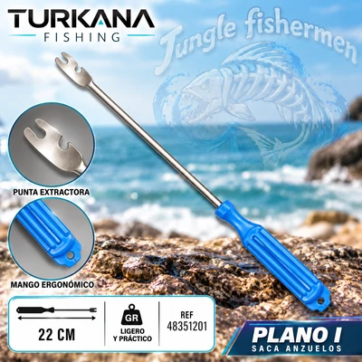 TURKANA Saca Anzuelos Plano 1 חולץ קרסים 22 ס"מ