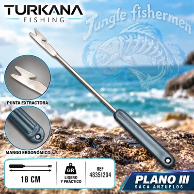 TURKANA Saca Anzuelos Plano 3 חולץ קרסים 16 ס"מ