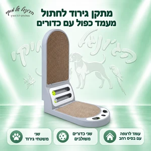 מתקן גירוד לחתול מעמד כפול עם כדורים